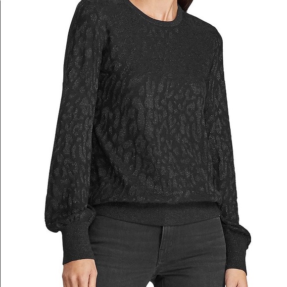 Ralph Lauren Metallic Black Sweater Animal Print - Picture 7 of 7